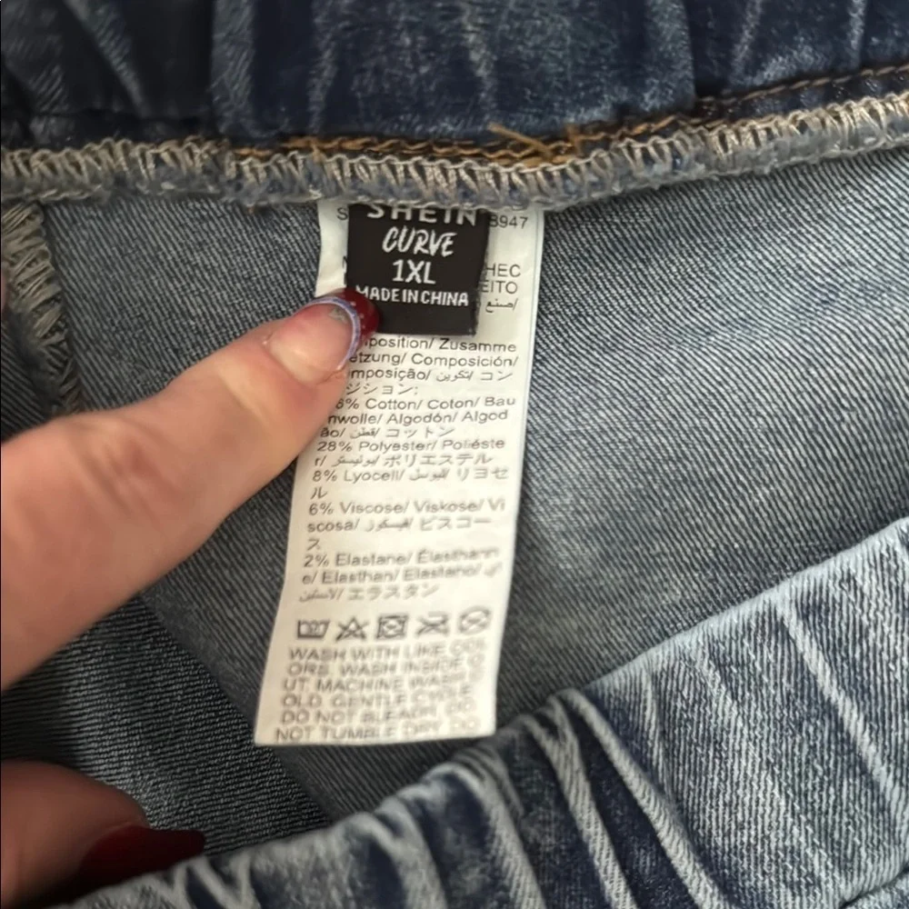 SHEIN Light Blue Denim Skirt